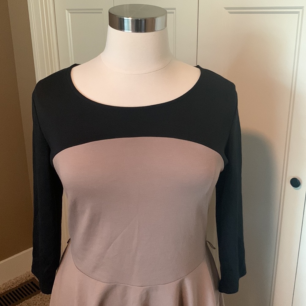 ING Taupe and Black Dress Size 1X